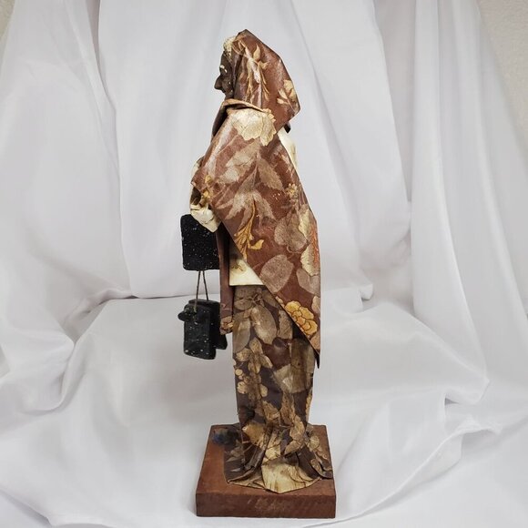 VTG handmade Mexican paper mache folk art couple Farmer & Lady Figurines - Picture 16 of 16